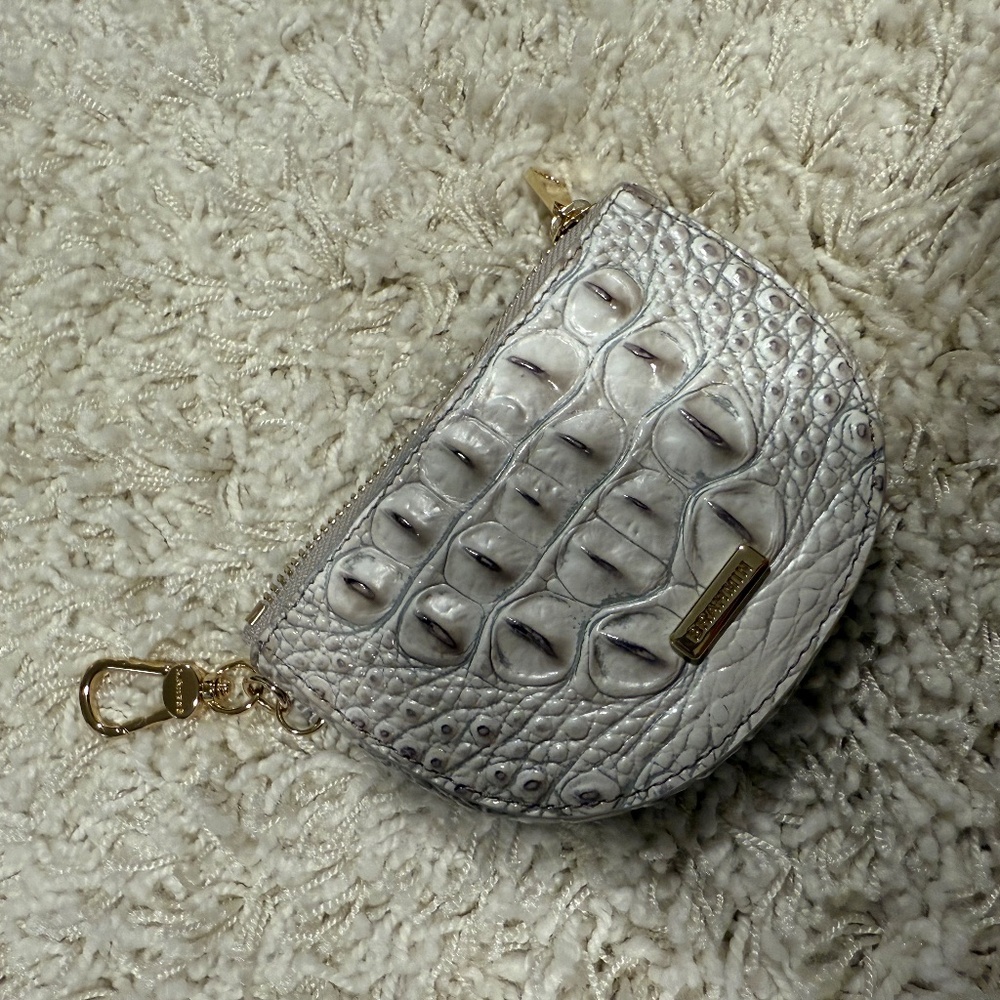 NEW!  Brahmin Britt Coin Purse - light Gray/Silver - Picture 4 of 5